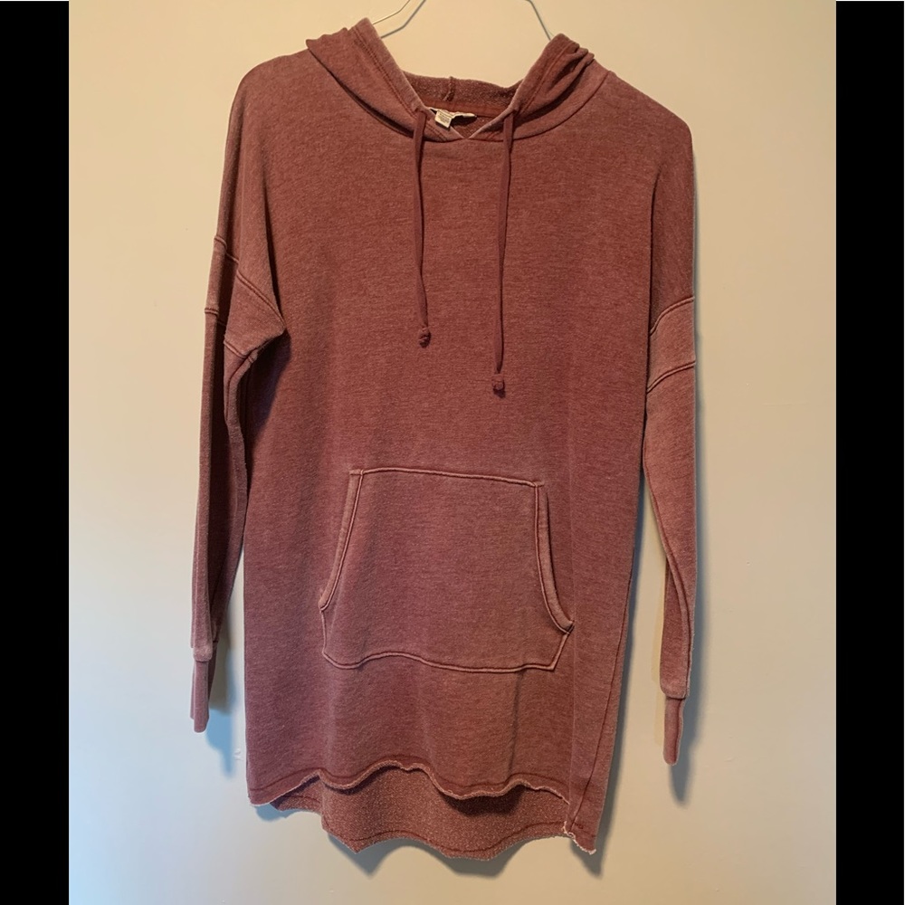 American Eagle Outfitters Distressed Hooded Pullover With Kangaro… Sz S/P